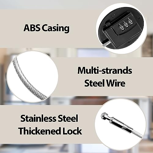Sutekus Refrigerator Lock Combination Coded Fridge Lock Freezer Door Lock Child Safety Cabinet Lock with Strong Adhesive No Keys Needed, 3PCS