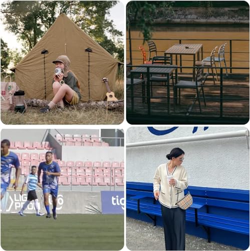 Sutekus Stadium Seat Cushion Waterproof Nylon Portable Bleacher Cushion Ultralight Seat Padding with Back Support for Sports Fishing Kayaks Camping