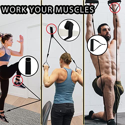Sutekus Resistance Bands 150lbs Workouts Bands for Men and Women Exercise Band Set Including Handles, Door Anchor, Legs Ankle Straps for for Strength Training, Physical Therapy