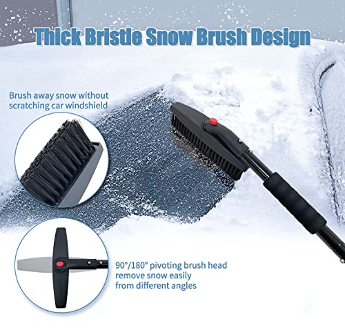 Sutekus Snow Brush Kit Includes Snow Shovel, Ice Scraper, Snow Brush and Car Windshield Snow Cover for Auto Cars SUV Trucks