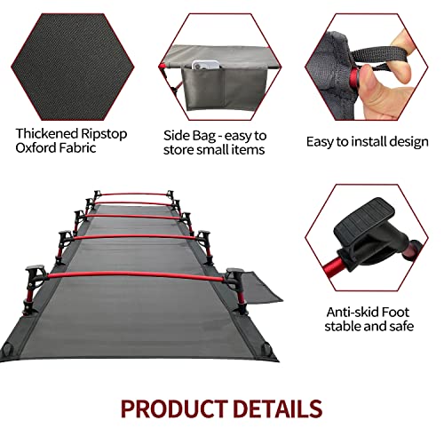 Sutekus Portable Camping Cot Sleeping Cot Ultralight Backpacking Cot Bed for Outdoor Hiking Travel Beach Mountaineering