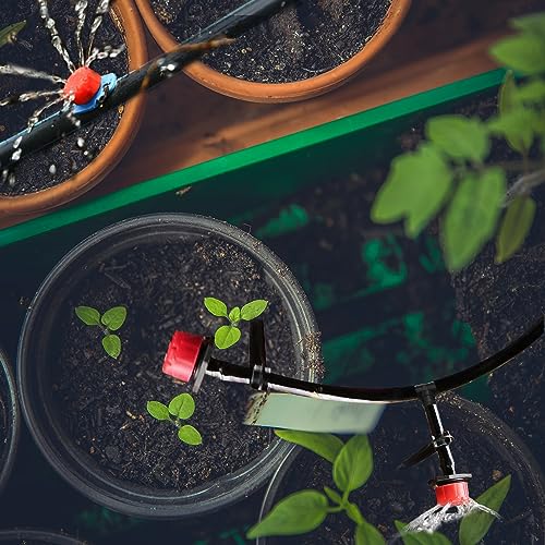 Sutekus 1/4" Blank Distribution Tubing Drip Irrigation Hose Garden Watering Drip Line Watering Tube Line for Garden Irrigation System