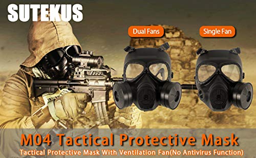 Sutekus M04 Airsoft Mask Full Face Skull CS Mask with Fan