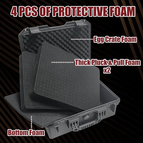 Sutekus Hard Pistol Case Handgun Case Waterproof Pistol Carrying Cases With Foam Gun Accessories