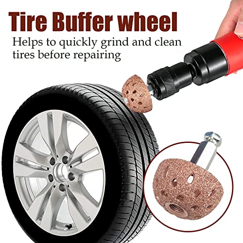 Sutekus Tire Patches Tool Kit Tire Patch Roller and Tire Buffer Wheel Tire Repair Tool Kit for Air Tire Buffer
