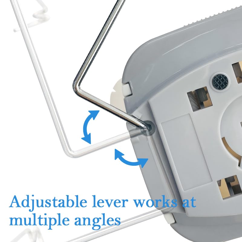 Sutekus Yarn Ball Winder Portable Yarn Winder Manual Wool Winder Holder with Tabletop Clamp for Crocheting Knitting, White and Grey