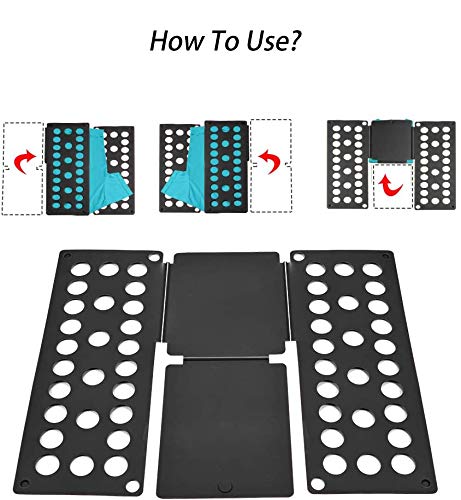 Sutekus Clothes Folder Shirt Folding Board T-Shirt Folder Easy and Fast Flipfold for Adults & Kids 2 Pack