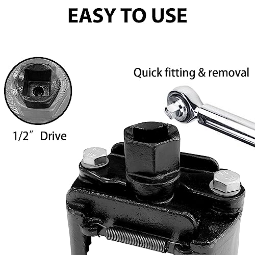 Sutekus Adjustable Oil Filter Wrench Universal Oil Filter Removal Tool Filter Housing Removal Tool 1/2" Drive Oil Filter Remover