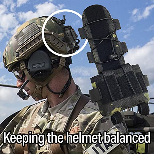 Sutekus Helmet Battery Pouch Tactical Counterweight Pouch Balancing Weight Bag with Hook&Loop for Airsoft Hunting Outdoor Sports