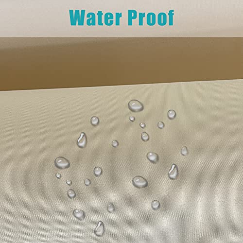 Sutekus Outdoor Waterproof Curtains - Privacy Curtain Panel, 52W x 84L Inch Sun Blocking Fade-Resistant Grommet Curtains for Indoor, Patio, Porch, Pergola,1 Panel