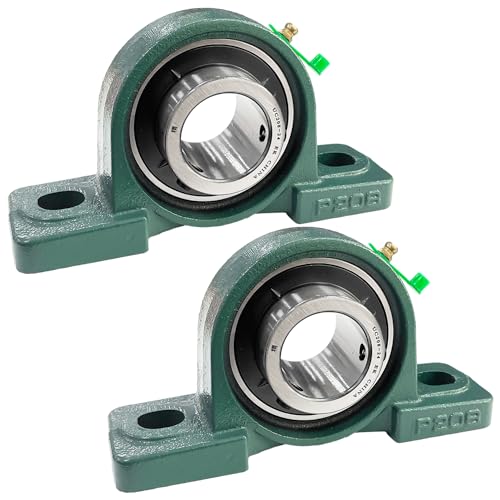 Sutekus UCP205-16 Pillow Block Bearing Mounted Pillow Block Bearings with 1" Bore Solid Cast Iron Base Self Alignment Bearings, 2Pack