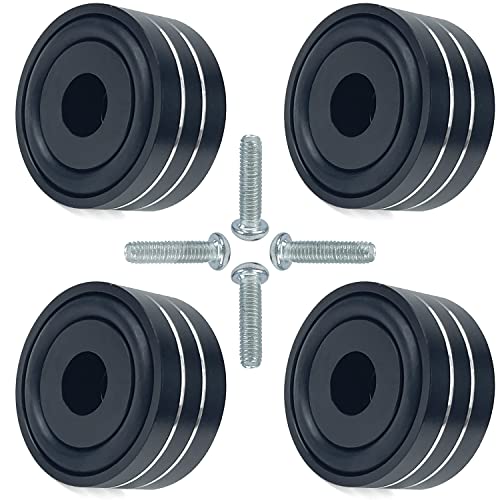 Sutekus Speaker Isolation Feet 40x20mm Audio Speaker Sound Pad with Non-Slip Rubber Rings for Audio,Speakers, Home Theater, 4Pack