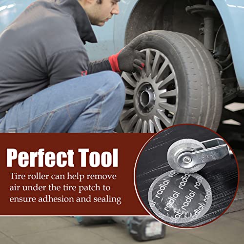 Sutekus Tire Patches Tool Kit Tire Patch Roller and Tire Buffer Wheel Tire Repair Tool Kit for Air Tire Buffer
