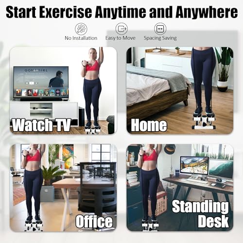 Sutekus Stair Stepper for Exercises Mini Stepper with 330LB Weight Capacity Total Body Workout Equipment with Resistance Band and Floor Mat