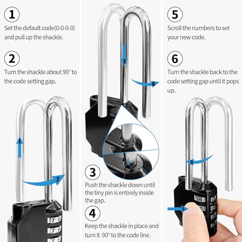 Sutekus Combination Lock 4 Digit Combination Padlock Waterproof Resettable Lock for School Gym Sports Locker, Fence, Toolbox, Case, Hasp Cabinet Storage, 2Pack