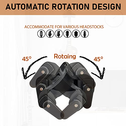 Sutekus Auto Grip Guitar Hanger Guitar Wall Mount Auto Lock Guitar Wall Hangers for Acoustic Electric Guitar Ukulele Bass Mandolin