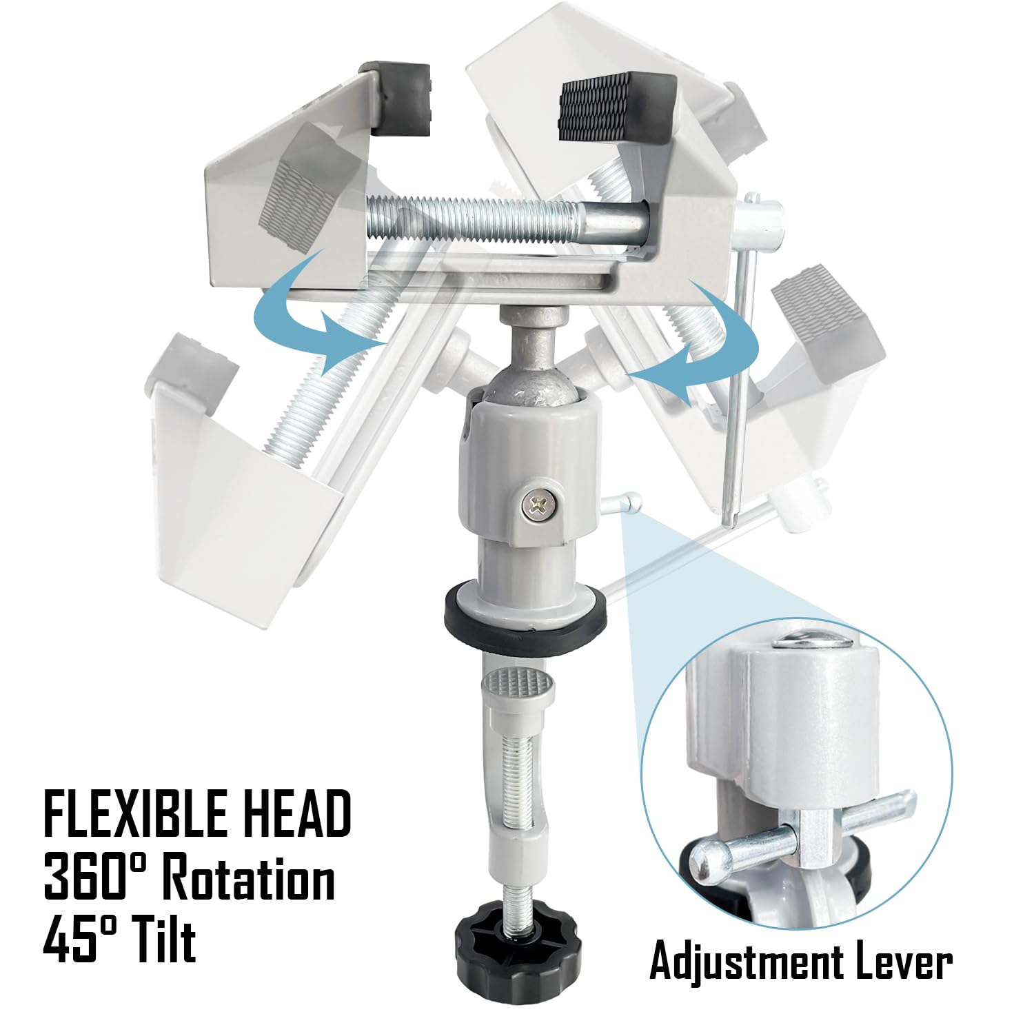 Sutekus 3" Universal Table Vise Swivel Bench Vise Tabletop Clamp Vice Tilts Rotate 360° for Woodworking Crafting Jewelry Hobby Model Making