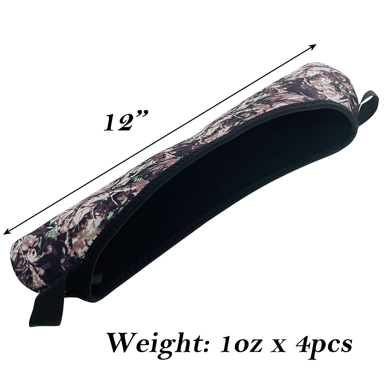 Sutekus Scope Covers Neoprene Optics Lens Cover 12" Waterproof Protective Bag for Outdoor Hunting Scope Accessories, 4-Pack Leaf