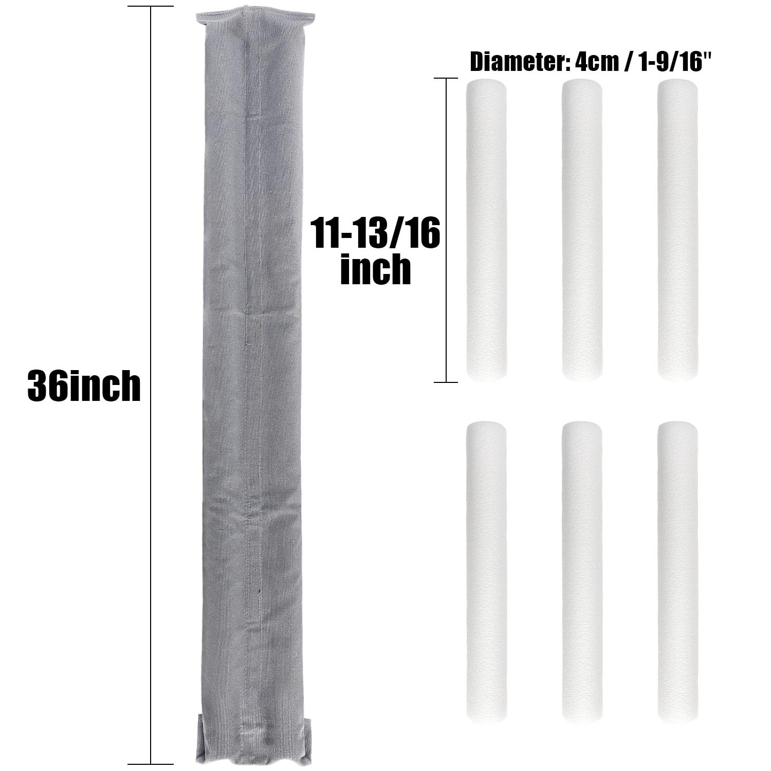 Sutekus Under Door Draft Stopper Adjustable Door Sweep Weather Stripping Noise Dust Blocker for 30" to 36" Wide Doors, Grey