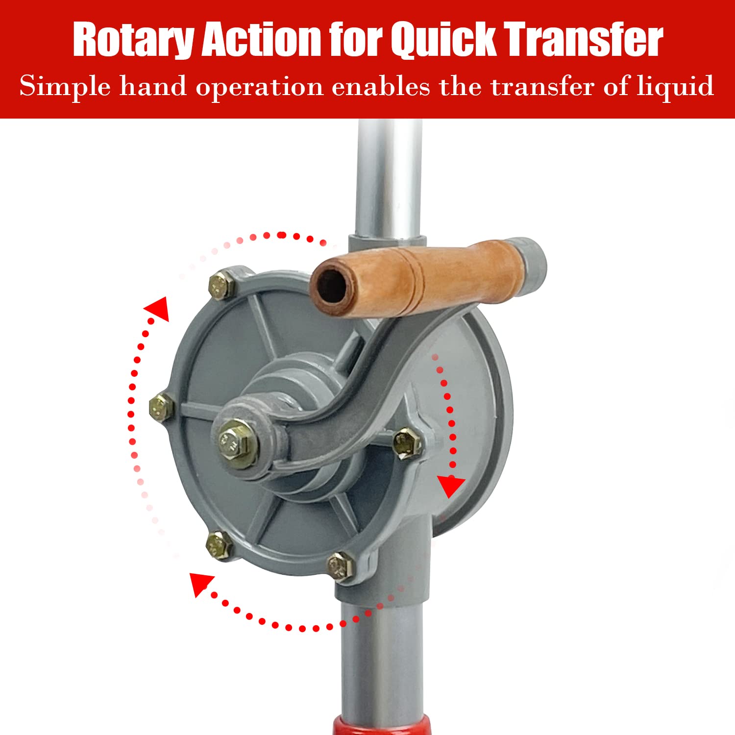 Sutekus 15 to 55 Gallon Drum Pump Rotary Hand Pump Fuel Transfer Pump for Kerosene Gasoline Diesel liquid