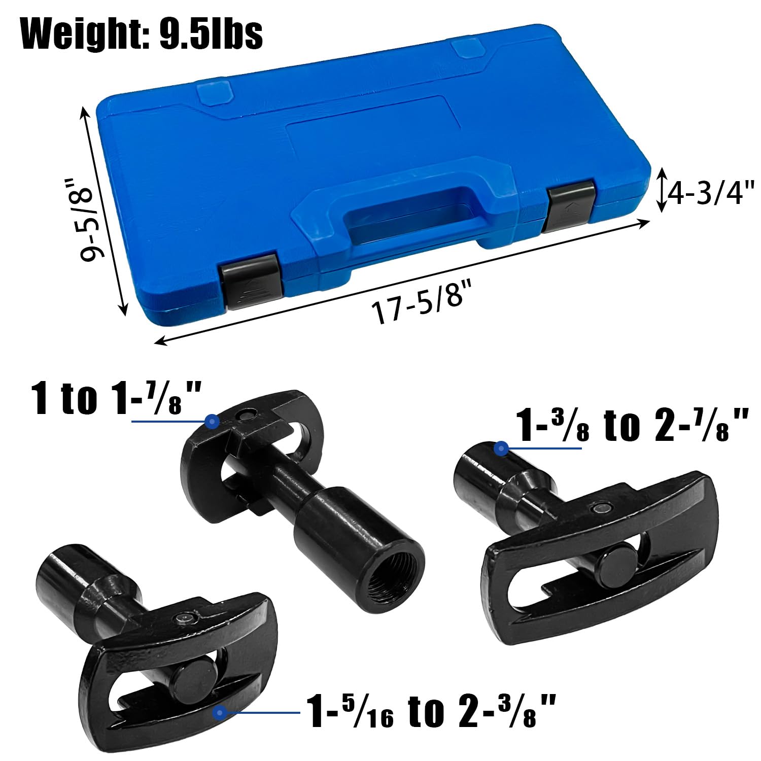 Sutekus Rear Axle Bearing Puller Tool and Slide Hammer Kit Removing Axle Seals and Bearings with 1" to 2-7/8" ID, 8PCS Vehicle Repair Kit