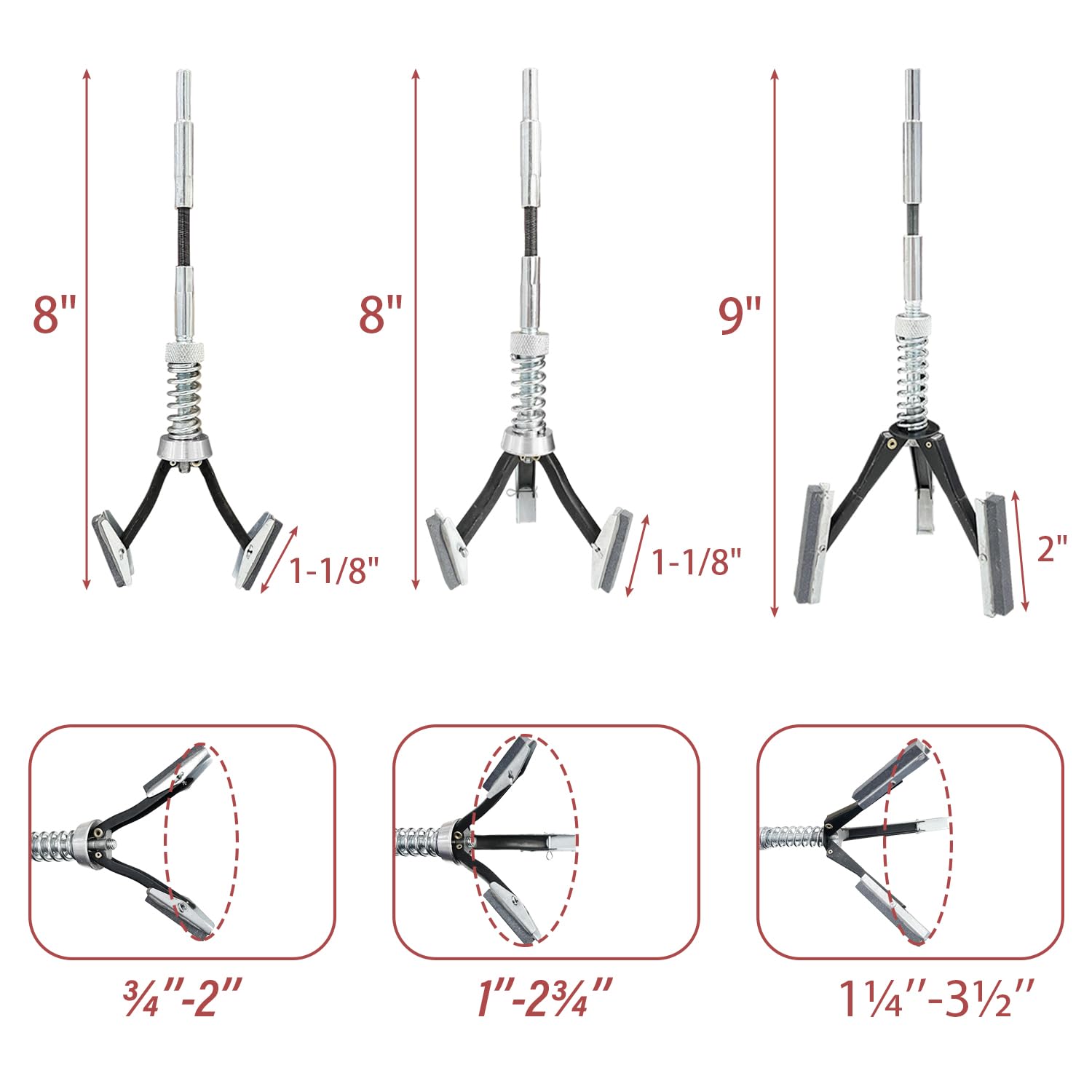 Sutekus Cylinder Hone Tool Set 7pcs Engine Honing Tool Kit with Replacement Honing Stones for 3/4" to 7" Cylinders
