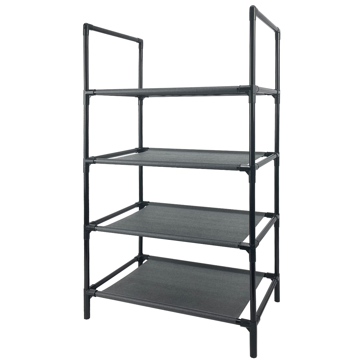 Sutekus 4 Tier Shoe Rack Small Shoe Shelf Storage Organizer 6-8 Pairs Narrow Shoe Shelf for Entryway Small Spaces