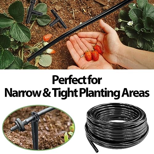 Sutekus 1/4" Blank Distribution Tubing Drip Irrigation Hose Garden Watering Drip Line Watering Tube Line for Garden Irrigation System