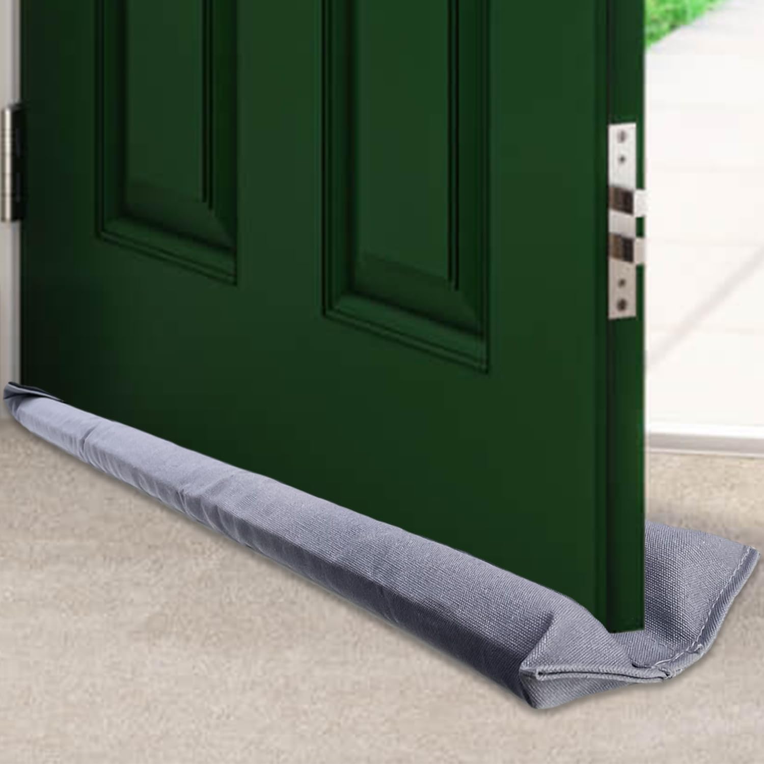 Sutekus Under Door Draft Stopper Adjustable Door Sweep Weather Stripping Noise Dust Blocker for 30" to 36" Wide Doors, Grey
