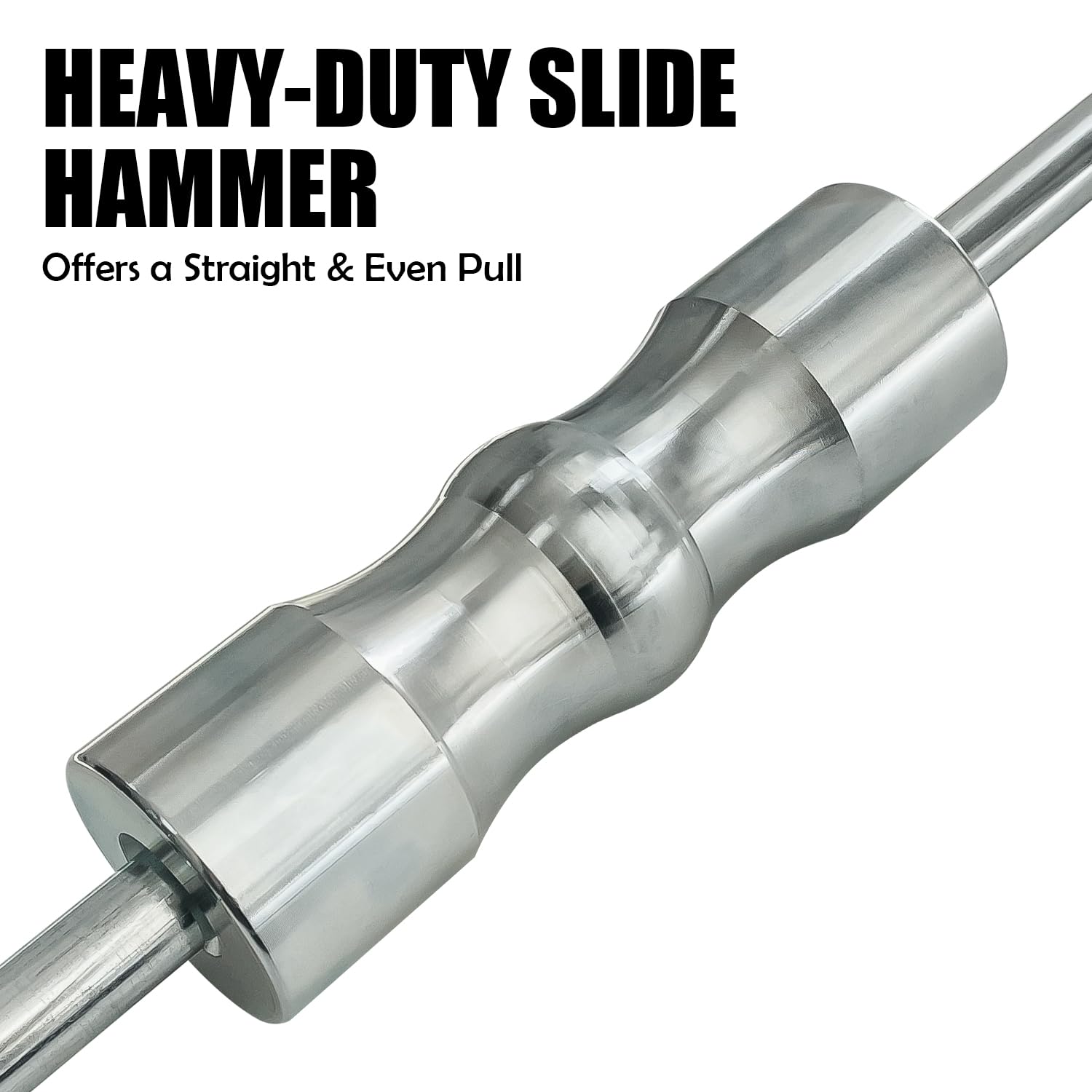 Sutekus Inner CV Axle Puller Tool Set with 5/8"-18 Slide Hammer & Adapter Front Wheel Drive Axle Pulley Attachment with 63mm 48mm CV Joint Fork Adapter