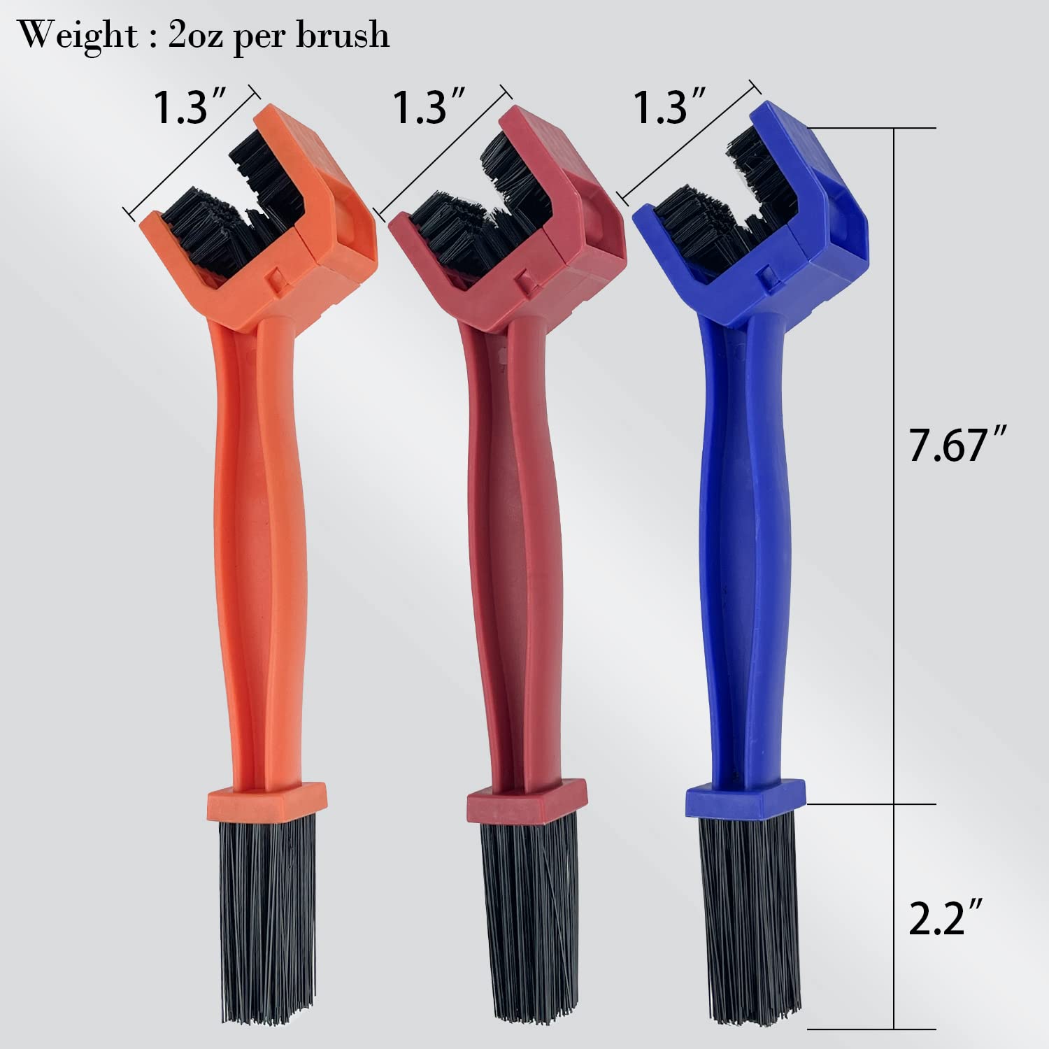 Sutekus Bike Chain Cleaning Brush Universal Chain Grunge Cleaning Brush Motorcycle Chain Cleaning Tool Set, 6Pack