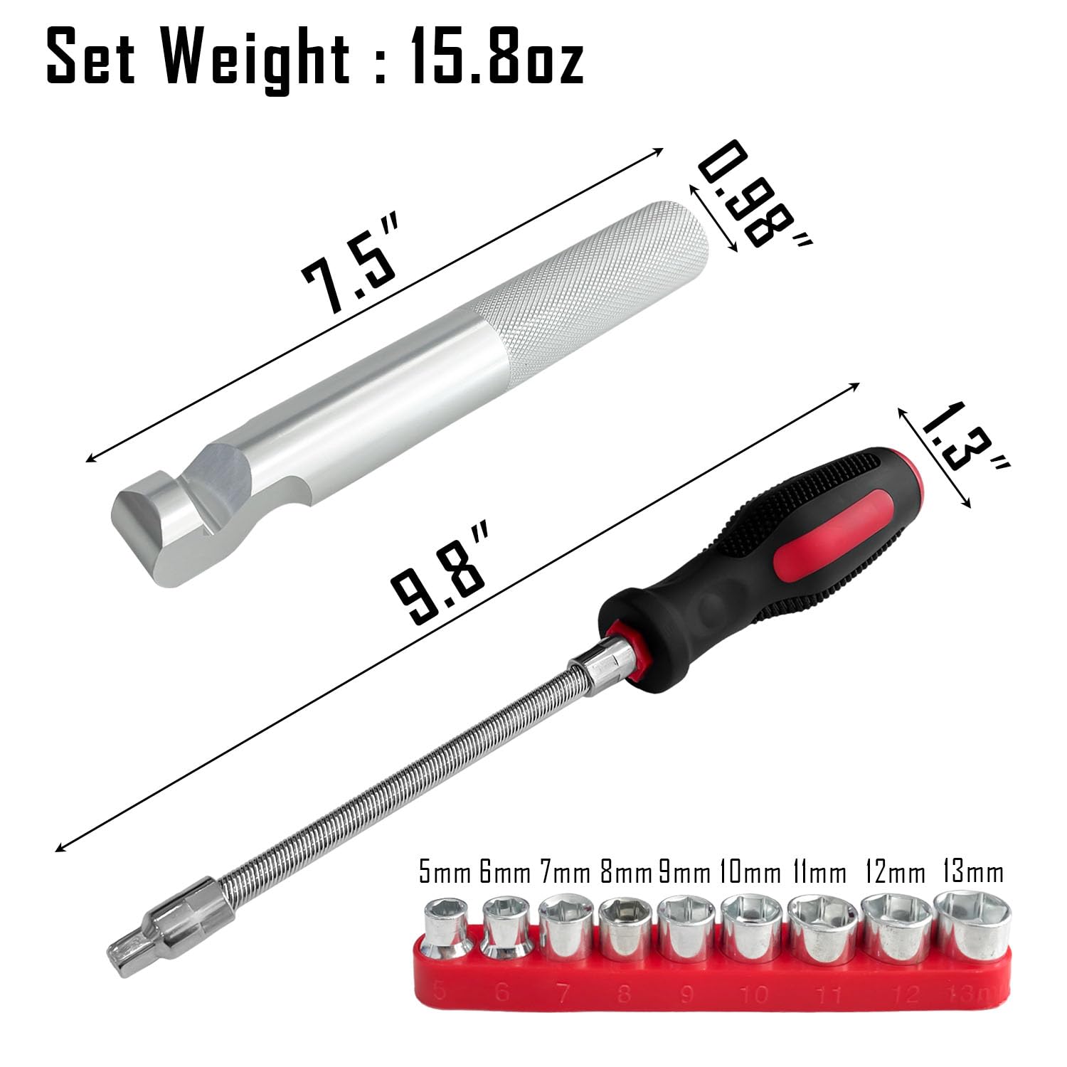 Sutekus Belt Changing Tool and Clutch Cover Removal Tool with Socket Kit Compatible with Polaris RZR 900 S 1000 XP