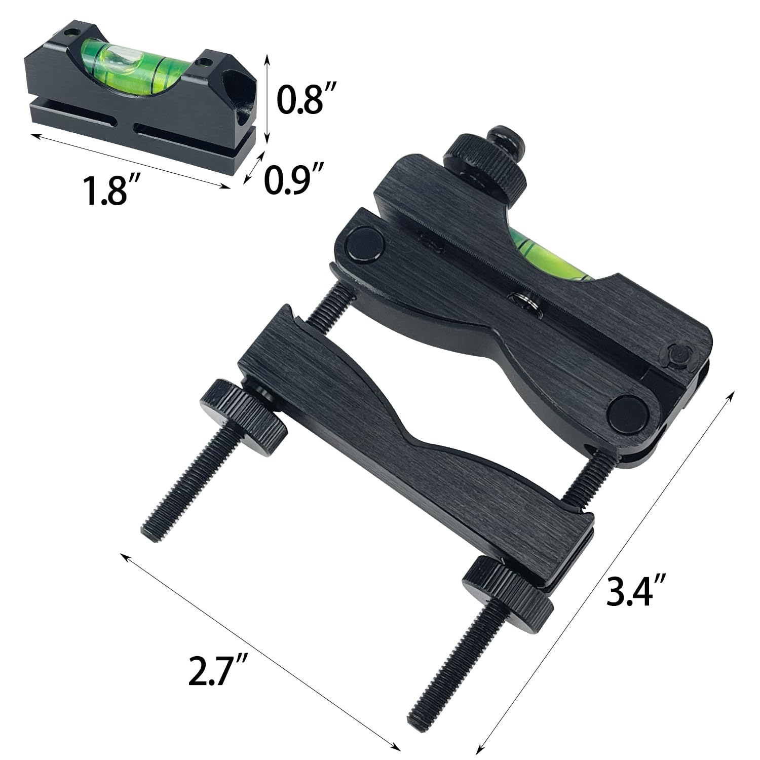 Sutekus Scope Leveling Kit Magnetic Universal Bubble Leveling Tool for Equipment and Maintenance, Black
