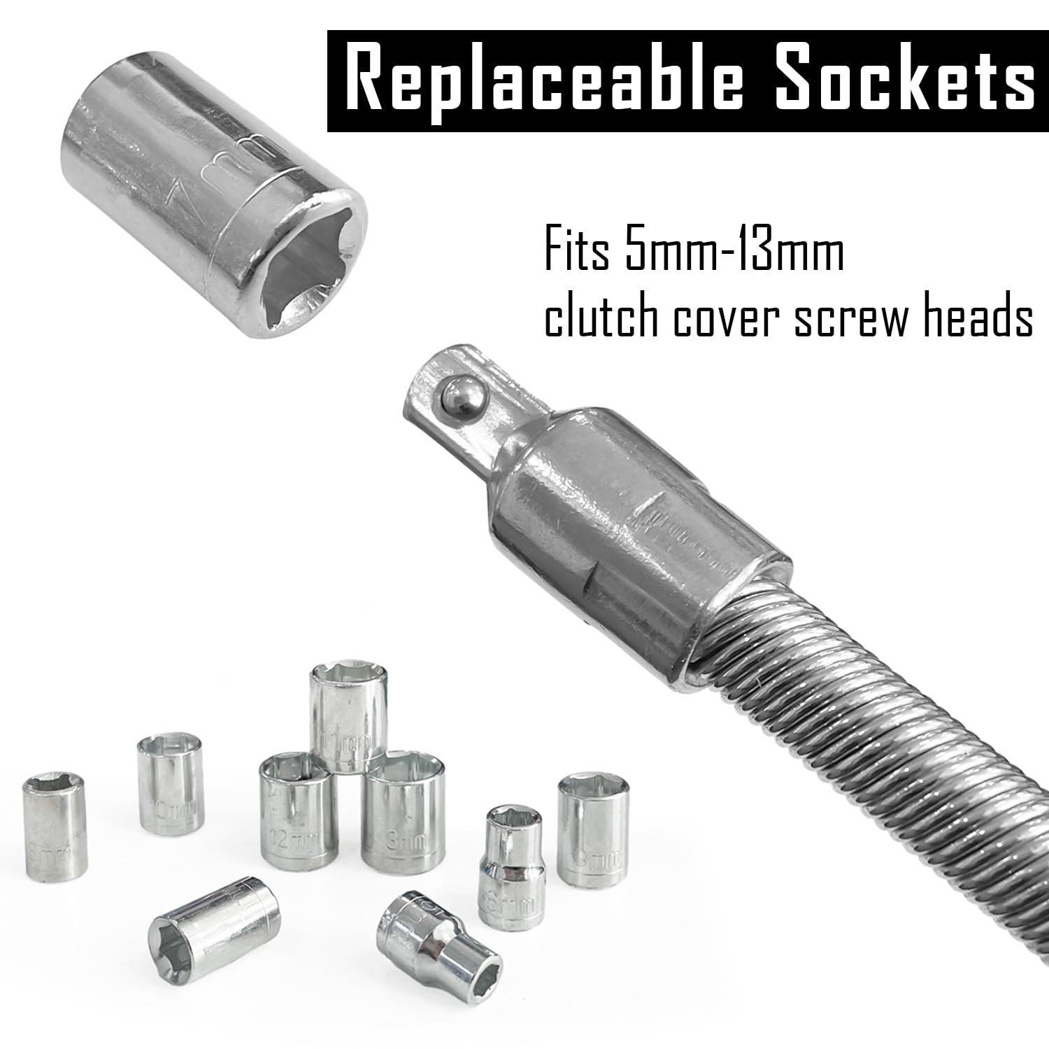 Sutekus Belt Changing Tool and Clutch Cover Removal Tool with Socket Kit Compatible with Polaris RZR 900 S 1000 XP