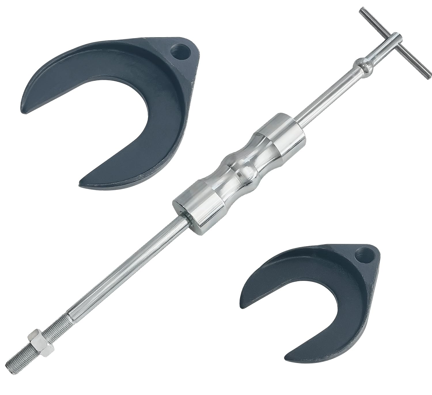 Sutekus Inner CV Axle Puller Tool Set with 5/8"-18 Slide Hammer & Adapter Front Wheel Drive Axle Pulley Attachment with 63mm 48mm CV Joint Fork Adapter