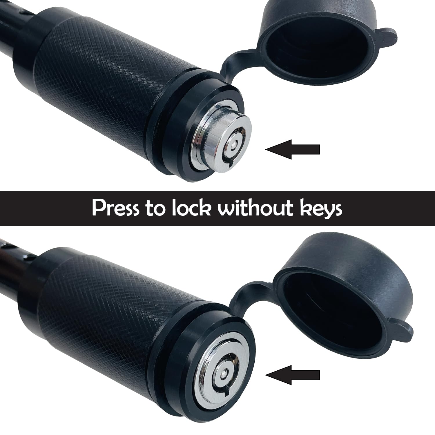 Sutekus 5/8" Trailer Hitch Lock Anti-Theft Steel Locking Hitch Pin with 2 Keys & Safety Clip for Class III IV V 2" and 2-1/2" Receiver, 1Pack