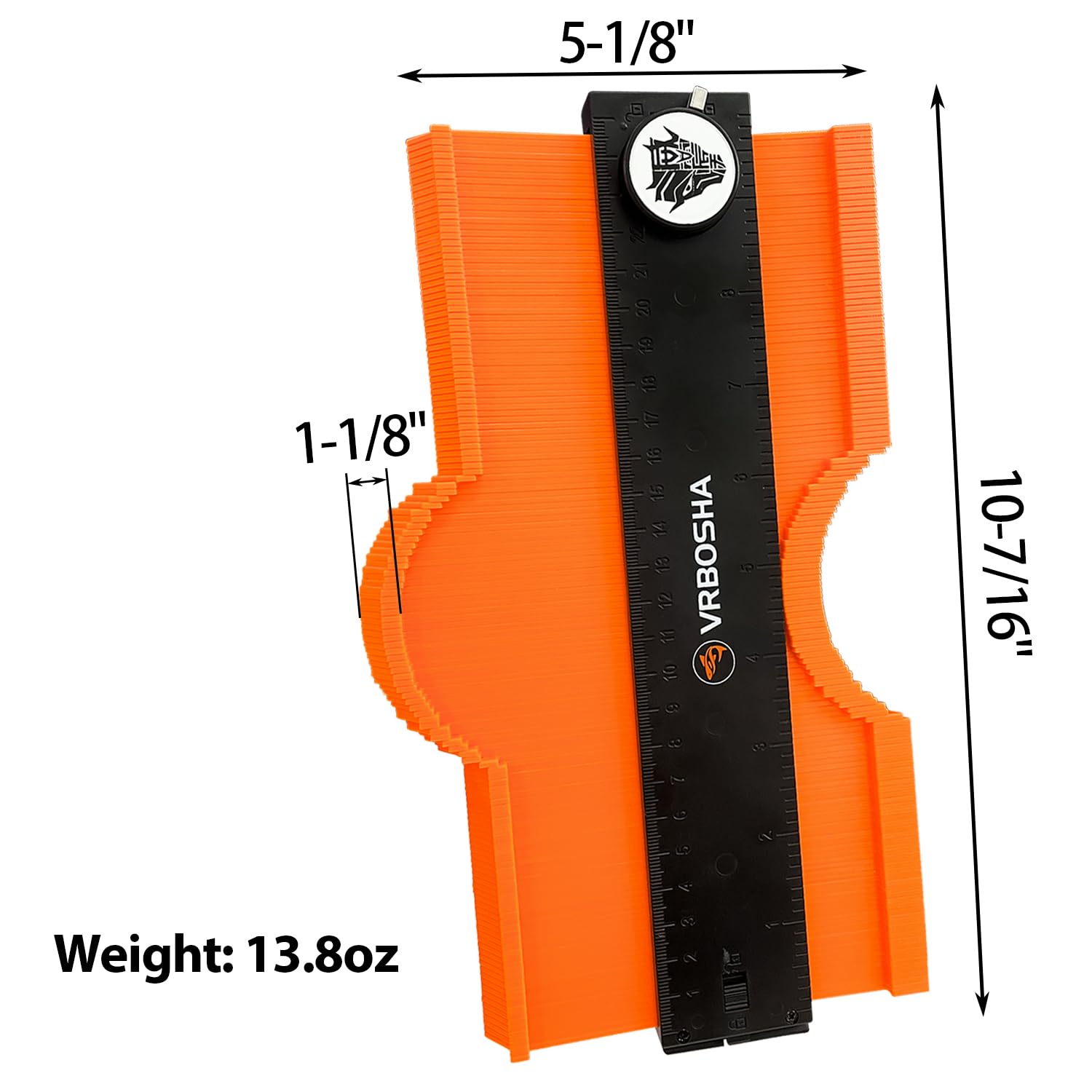 Sutekus Contour Gauge Profile Tool 10" Connectable Contour Gauge Irregular Shape Duplicator Profile Duplicator with Lock Outline Marking Tool for Woodworking Modelling