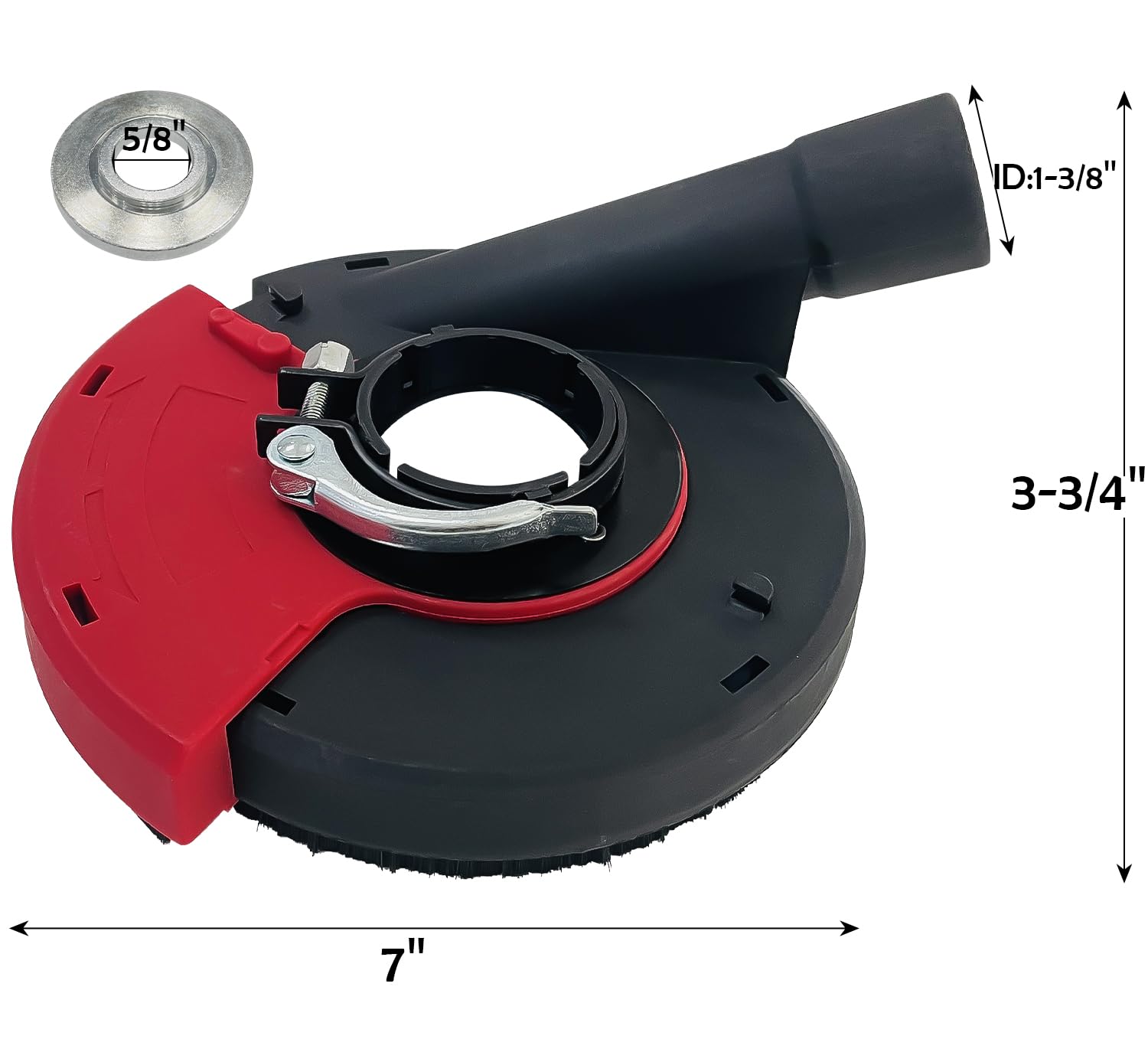 Sutekus Dust Shroud for Angle Grinder 4.5/5 inch Universal Surface Grinding Shroud with Accessories for Various Surfaces, Red