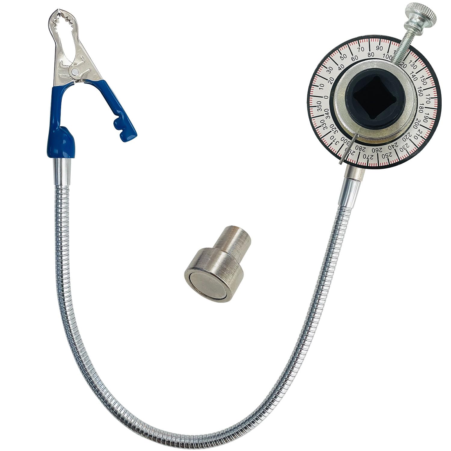 Sutekus Torque Angle Meter 1/2" Drive Wrench Angle Gauge with Flexible Clip Arm
