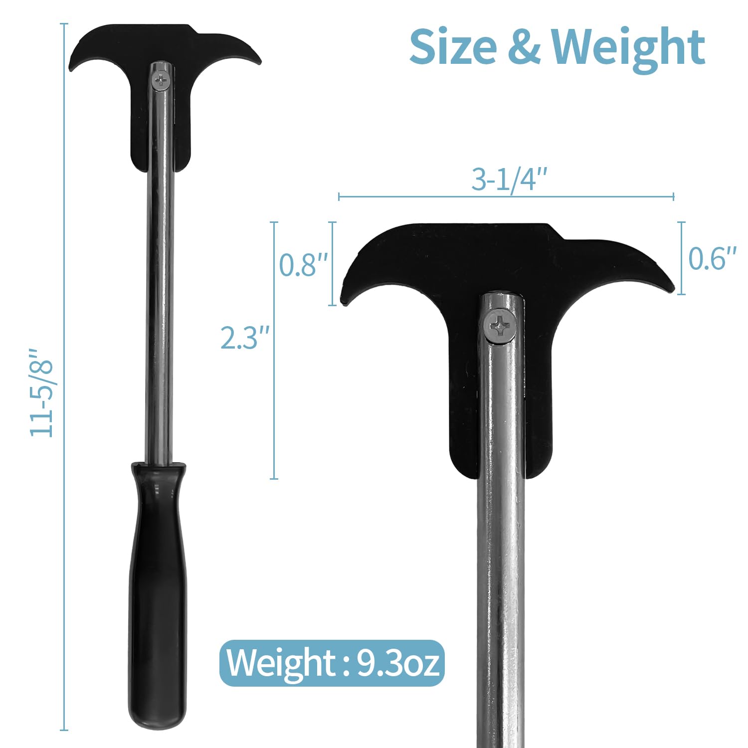 Sutekus Seal Puller with Dual Hook Tips Oil and Grease Seal Puller O-Ring Remover for Removing Oil and Grease Seals for Cars SUVs Light Trucks, 2Pack