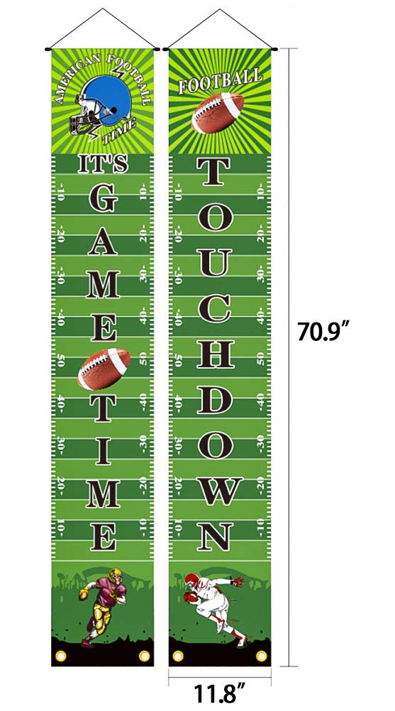 Sutekus Football Party Banner Porch Sign For Football Theme Parties Birthday Baby Shower Decoration Festival Banner Super Bowl Party Accessory