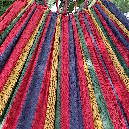 Sutekus Double Hammock Outdoor Traveling Camping Hammock Two Person Portable Hammock with Rope and Carrying Pouch