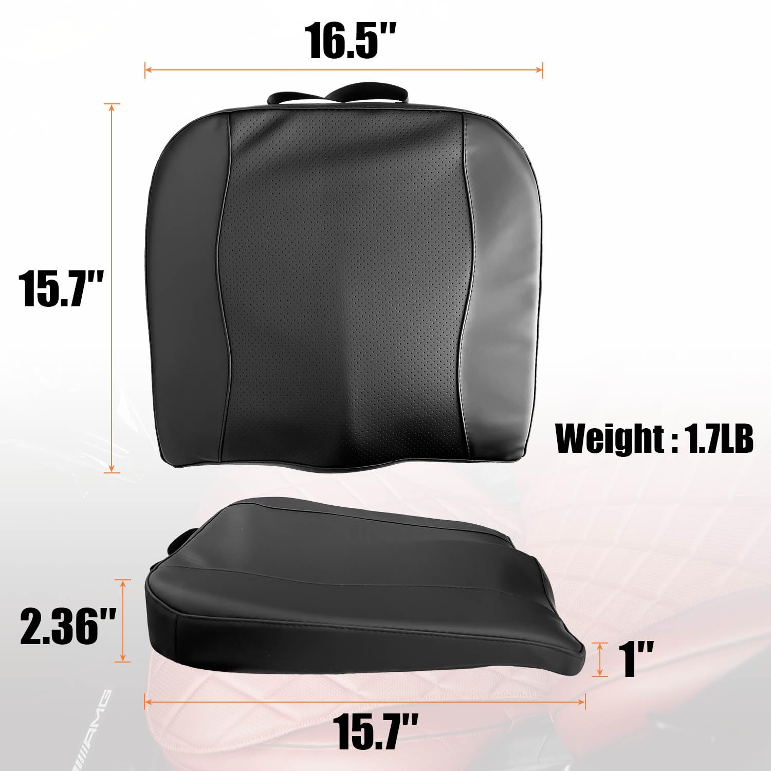 Sutekus Car Seat Cushion Comfort Memory Foam Car Cushions Driver Seat Cushion Lower Back Pain Relief Seat Cushion for Truck, SUV, Office Chair, Wheelchair