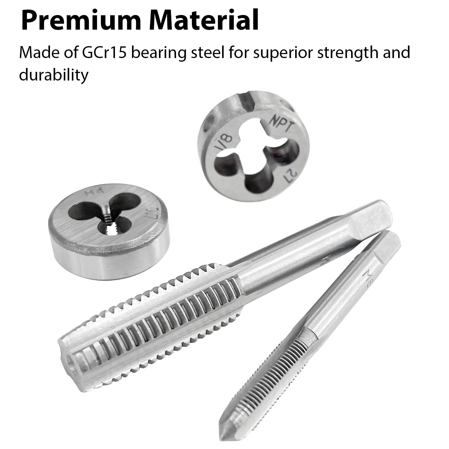 Sutekus 40-Piece Master Tap and Die Set Metric Size M3 to M12 Coarse and Fine Threads Rethreading Tool Kit with Complete Accessories and Storage Case