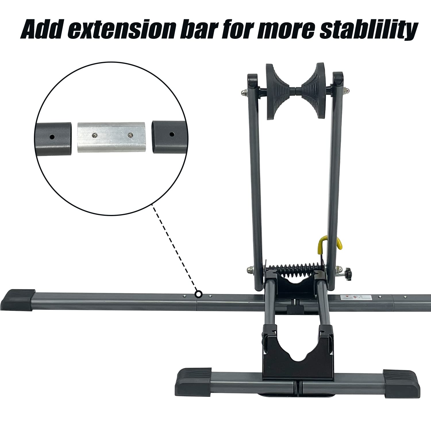 Sutekus Bike Floor Parking Rack Foldable Bicycle Stand Extendable Bike Stand Indoor Home Garage Cycling Storage Organizer