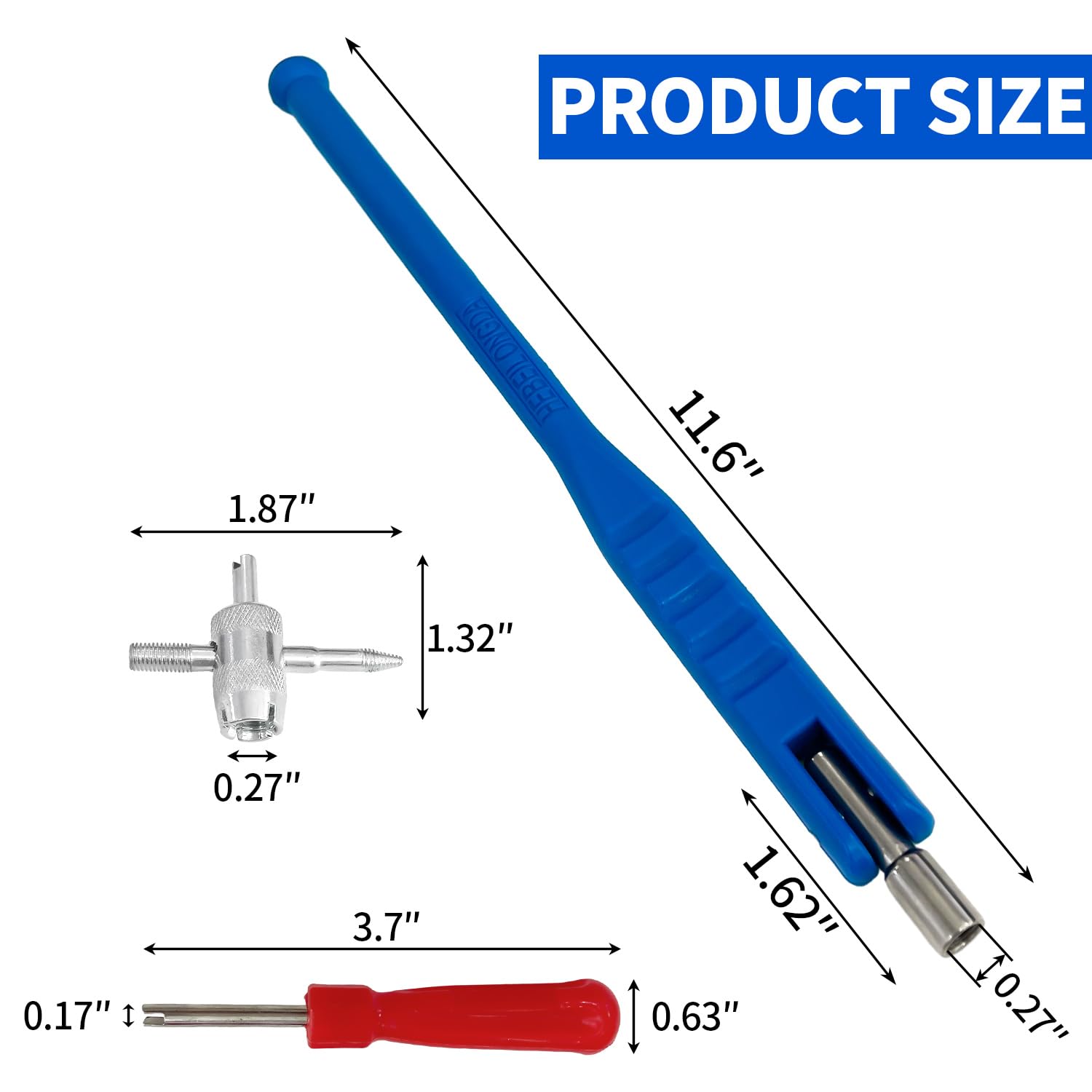 Sutekus Tire Valve Stem Puller/Installer Auto Tool Set Including No Scratch Valve Stem Puller & Installer, Valve Core Remover and 4-Way Valve Tool for Automobile Tire Stem Core Repair, 2Sets