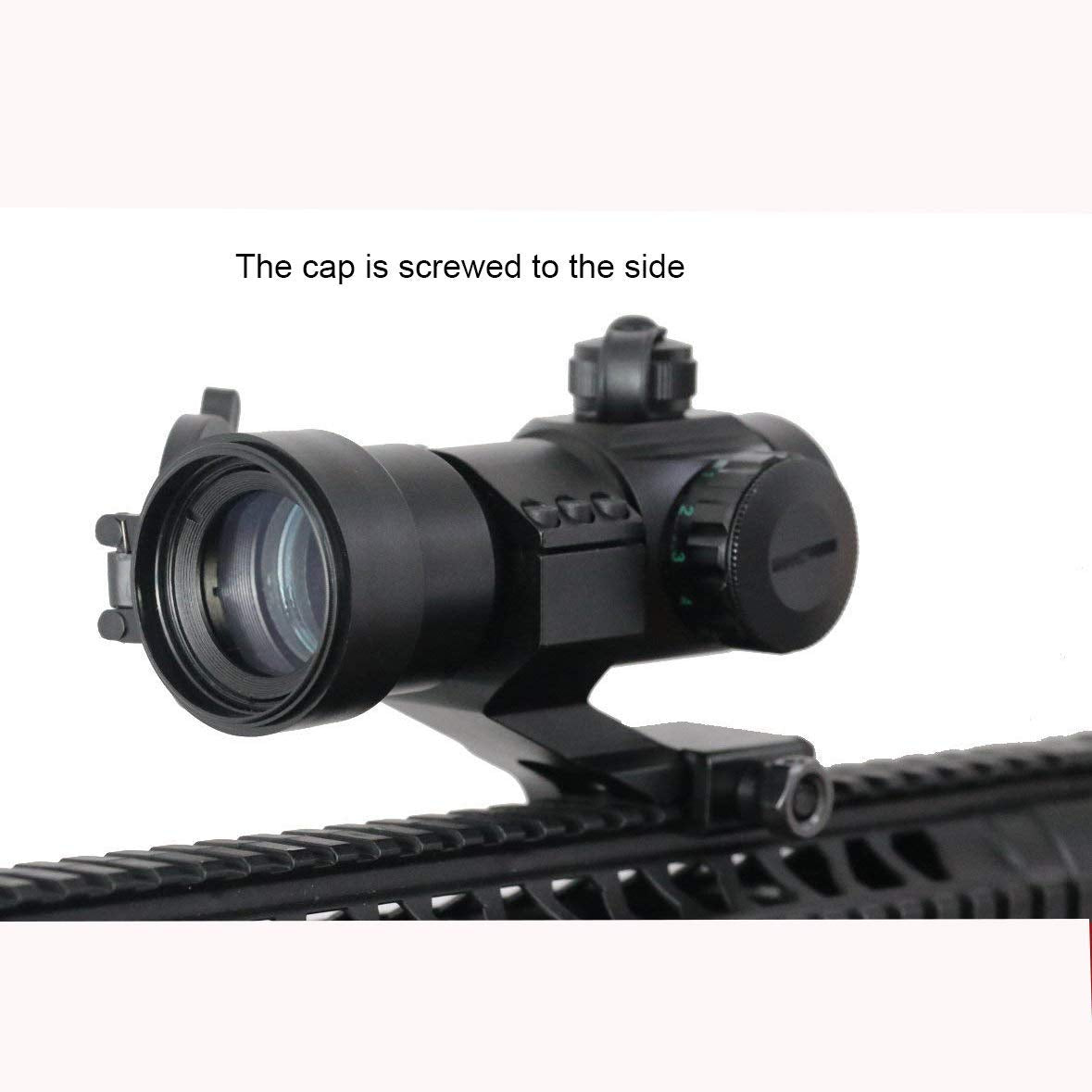 Sutekus HD-M3 Red Green Dot Sight Tactical Reflex Scope with Cantilever Mount
