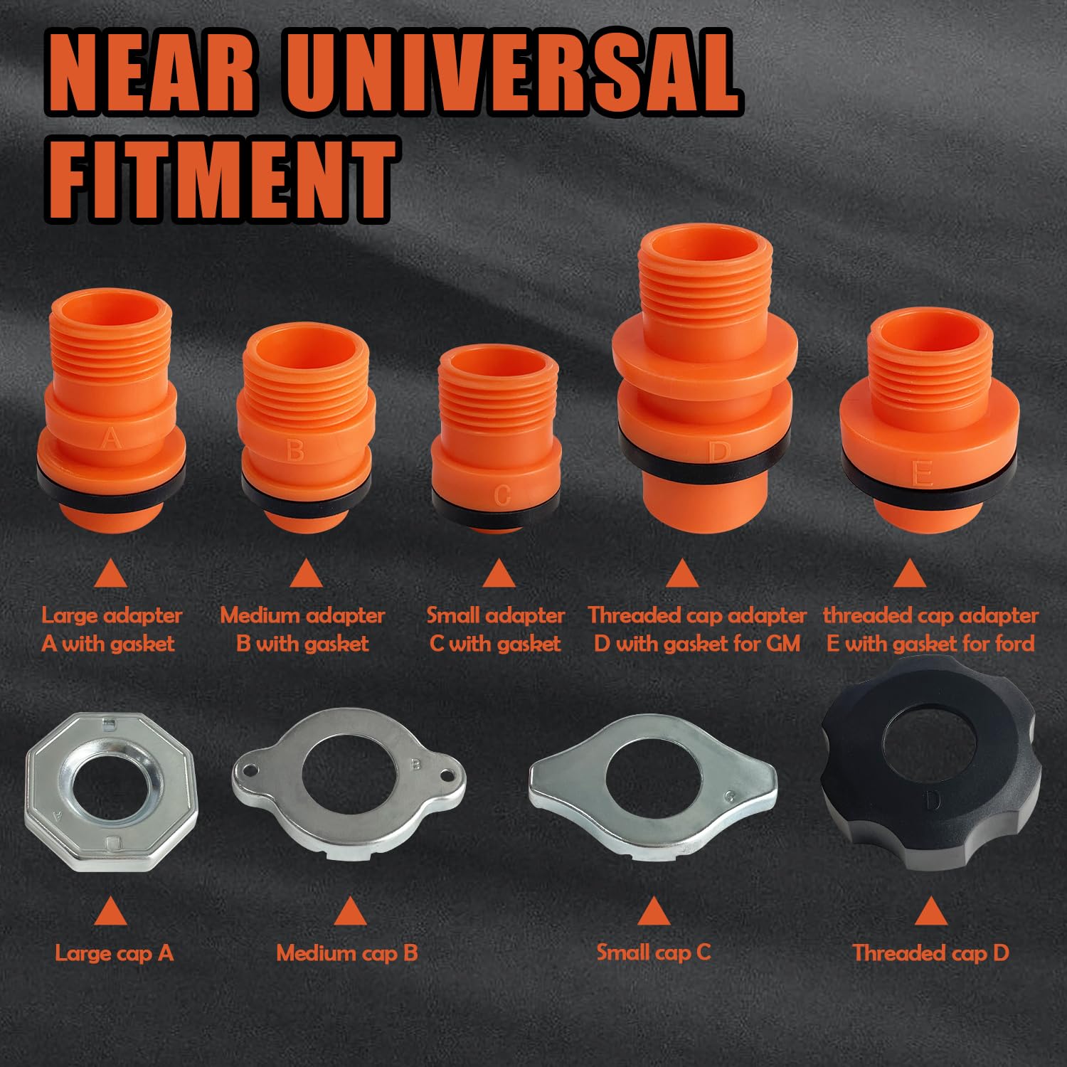 Sutekus No-Spill Coolant Funnel Kit with Valve Coolant Refill Funnel Set Radiator Funnel Bleeder Kit with Universal Adapters