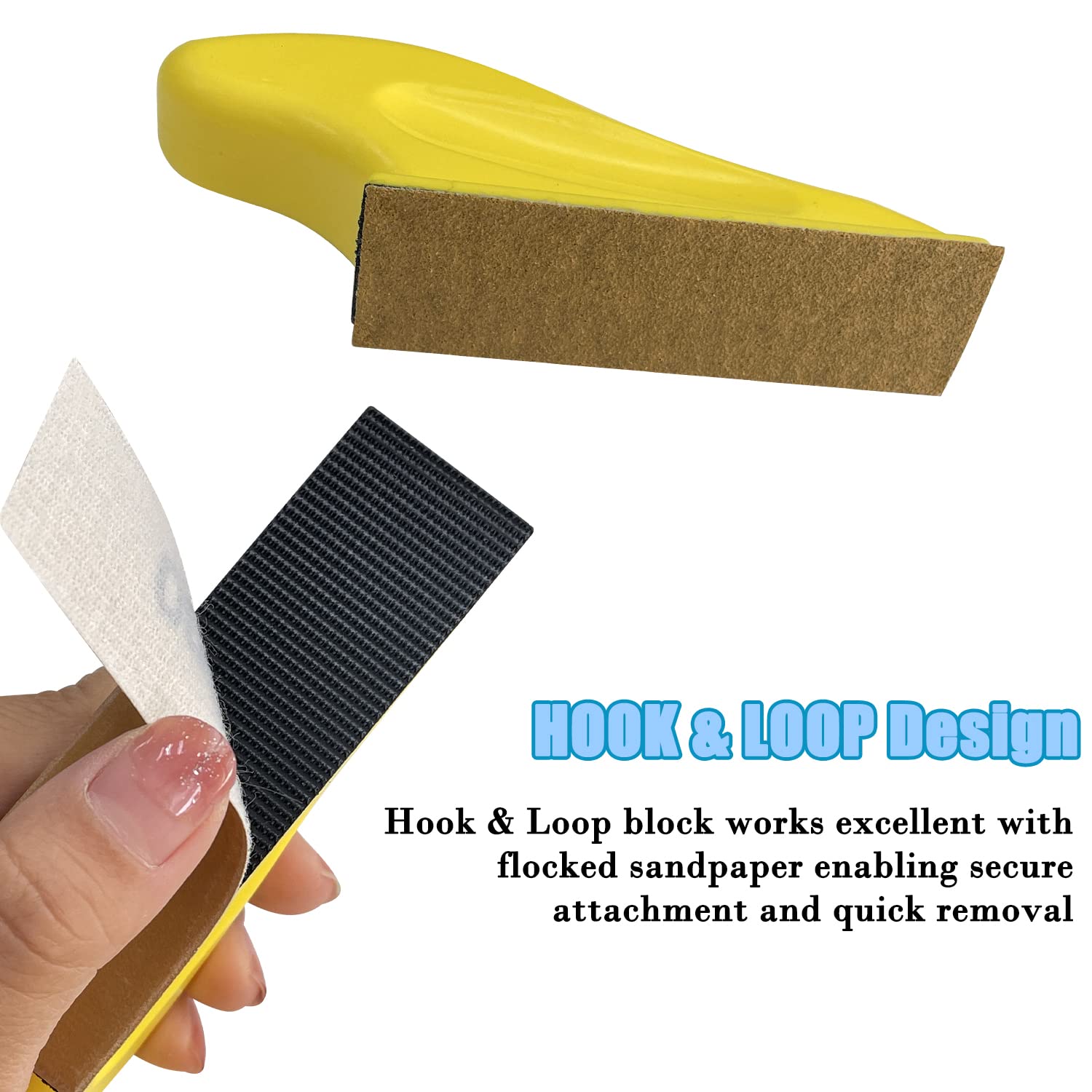 Sutekus Micro Hand Detail Sander Kit 2pcs Mini Detail Sander Blocks with 40 Sheets Hook and Loop Sandpaper-Assorted Grit of 60 80 120 180 220 320 400 600 for Crafts Wood Metal Polishing