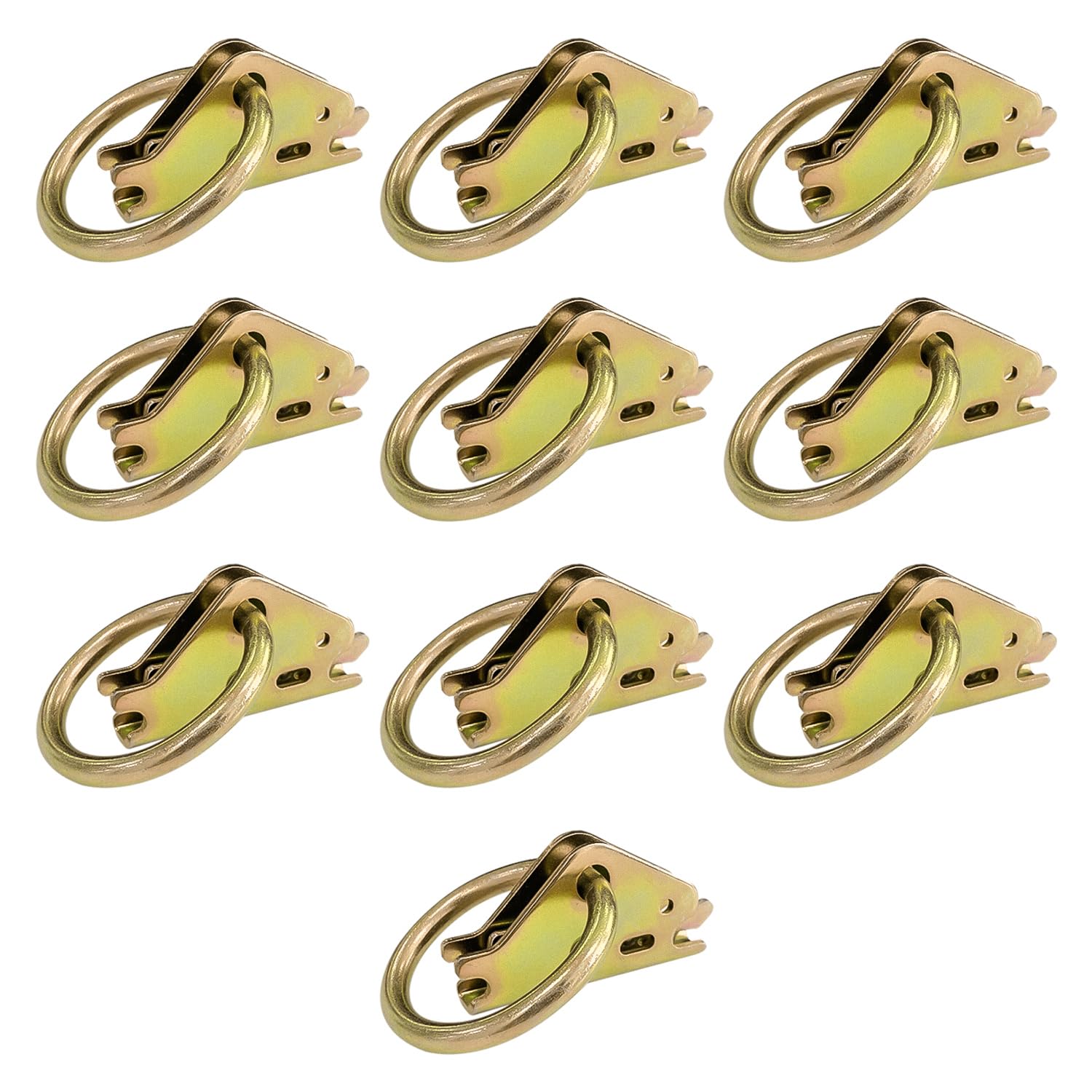Sutekus E Track O Rings Tie Down Anchors 10Pack Ratchet Straps Clips Tie-Down Rail System Accessories for Enclosed/Flatbed Trailer Truck Pickup Vans